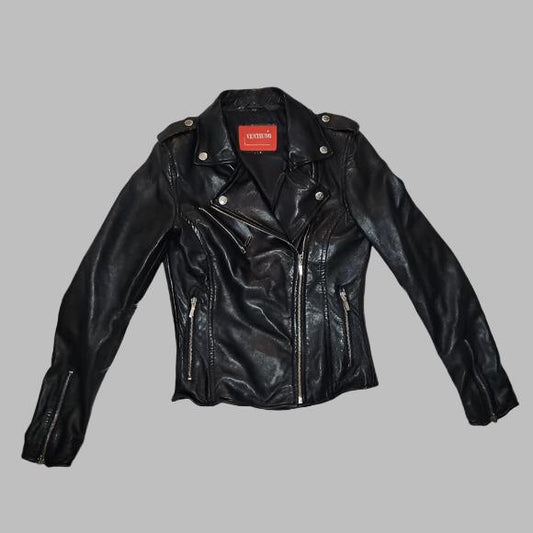 Vintage VENTIUNO Skins Lamb Leather Biker Jacket!